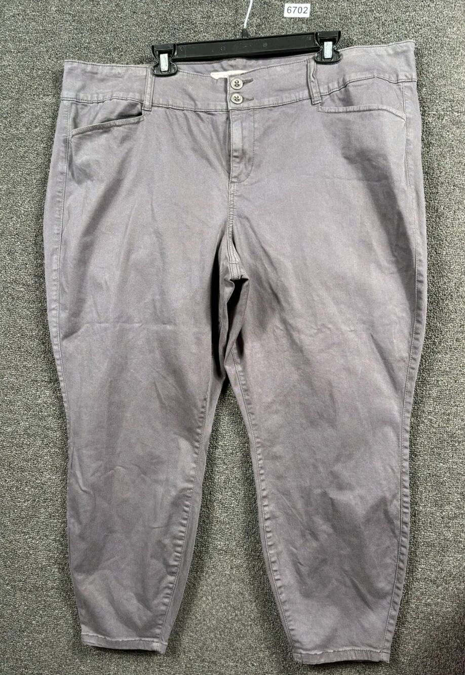 Torrid Skinny Cropped Jeans Womens Size 26 Gray Denim High Rise Stretch
